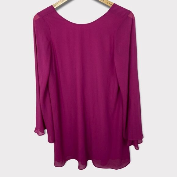 NWT Show Me Your Mumu Pink Bell Sleeve Mini Dress Swing Boho Size Small Shift S - Picture 1 of 10